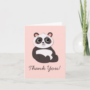 Cartões de Agradecimento de Papelaria de Urso Pand