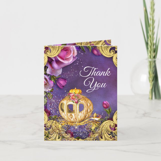 Cartões de agradecimento de princesa de conto de f (Frente)