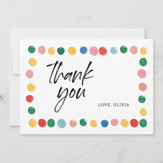 Cartões de agradecimento do aniversário de Arte Mo (Frente)