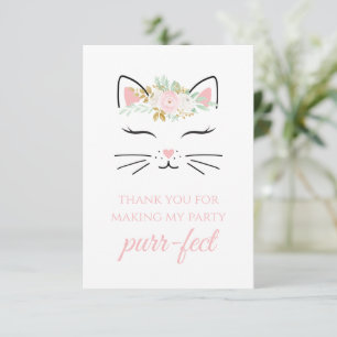 Cartões de agradecimento do aniversário do gatinho