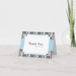 Cartões de agradecimento do Elegant Damask