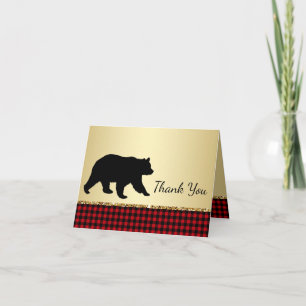 Cartões de Agradecimento do Urso Lenhador Urso