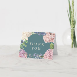 Cartões de Agradecimento Elegantes Hortênsias