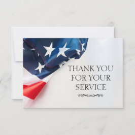 Cartões de agradecimento elegantes para veteranos
