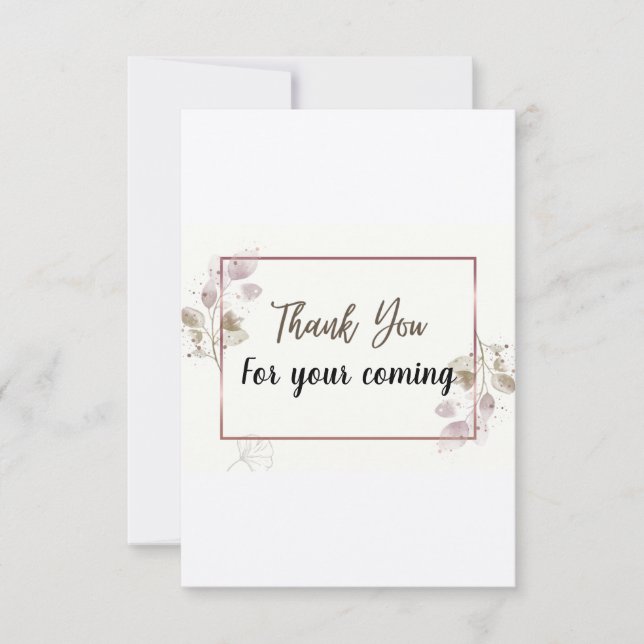 Cartões de agradecimento elemento de eucalipto aqu (Frente)