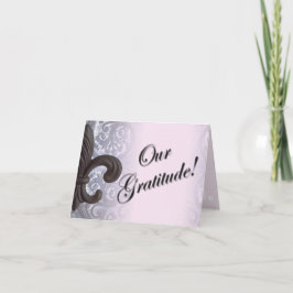 cartões de agradecimento "fleur de lis de ferro" í