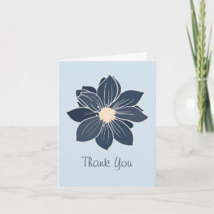 Cartões de agradecimento florais flor de amarelo a