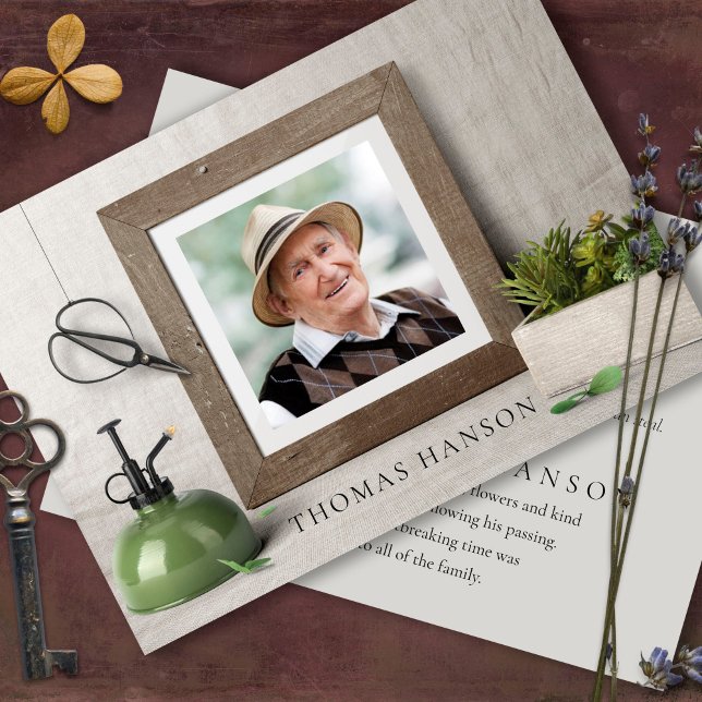 Cartões De Agradecimento Funcional | Jardim Natura (Celebration of life, forever in our hearts, In loving memory funeral thank you cards)