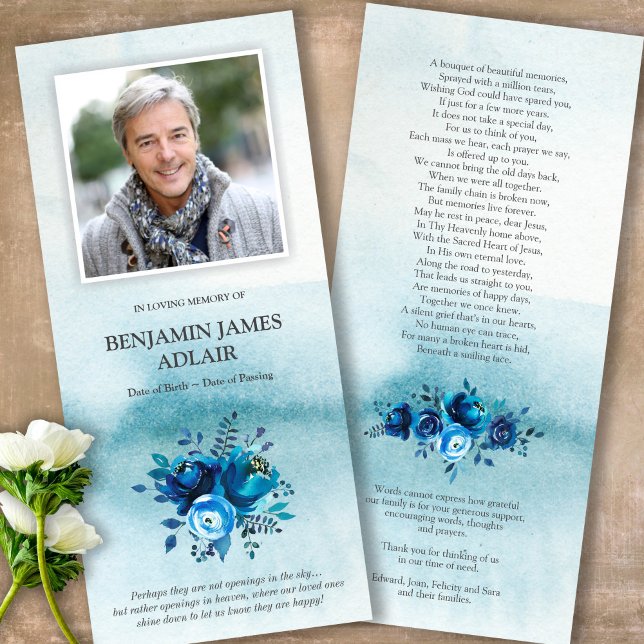 Cartões De Agradecimento Funcional | Lavagem e ven (Sympathy floral Celebration of Life, In Loving Memory, Forever in our Hearts Funeral thank you cards)