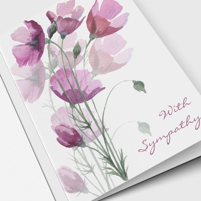 Cartões De Agradecimento Funcional | Pétalas Suave (Soft Petals Memorial Sympathy Funeral Thank You Cards)