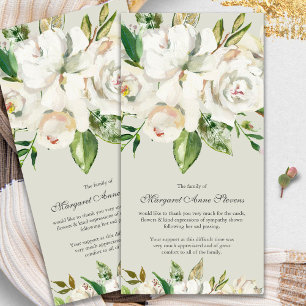 Cartões De Agradecimento Funcional   Rosa branca a