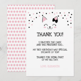 Cartões de Agradecimento Gatinho