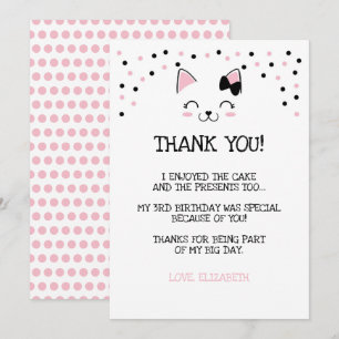 Cartões de Agradecimento Kitty Cat