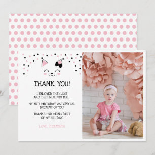 Cartões de Agradecimento Kitty Cat com Foto