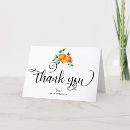 Cartões de Agradecimento Laranja Cutie