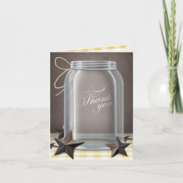 Cartões de Agradecimento Mason Jar Estrelas Rústic