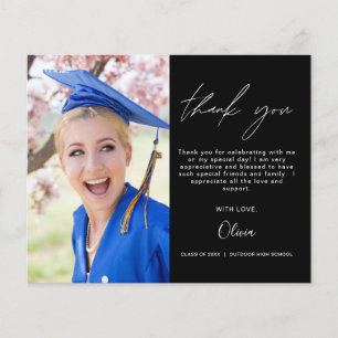 Cartões de Agradecimento Minimalistas para Fotos d