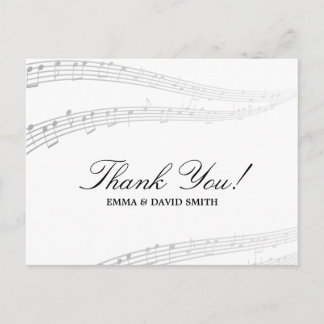 Cartões de agradecimento Musical Simples e Elegant