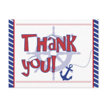Cartões de agradecimento náuticos