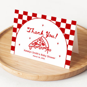 Cartões de Agradecimento para Chá de Bebê de Pizza