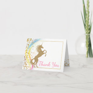 Cartões de Agradecimento para Chá de Bebê Unicórni