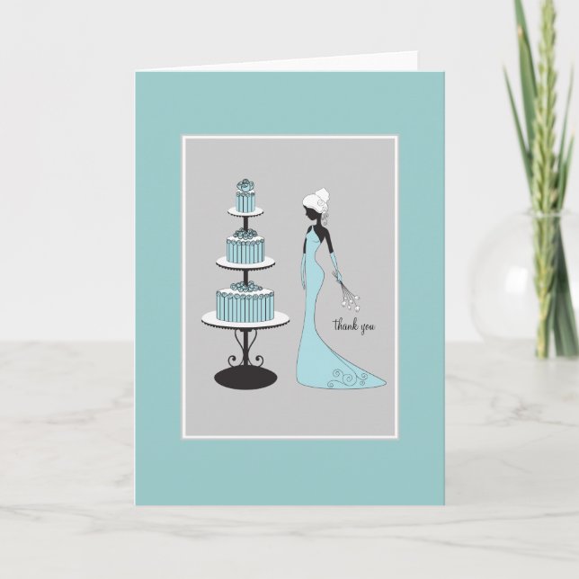 Cartões de Agradecimento para Chá de Noiva (Frente)