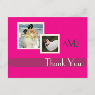 Cartões de agradecimento para fotos de casamento,