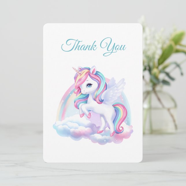 Cartões de Agradecimento para uma festa de anivers (Em pé/Frente)