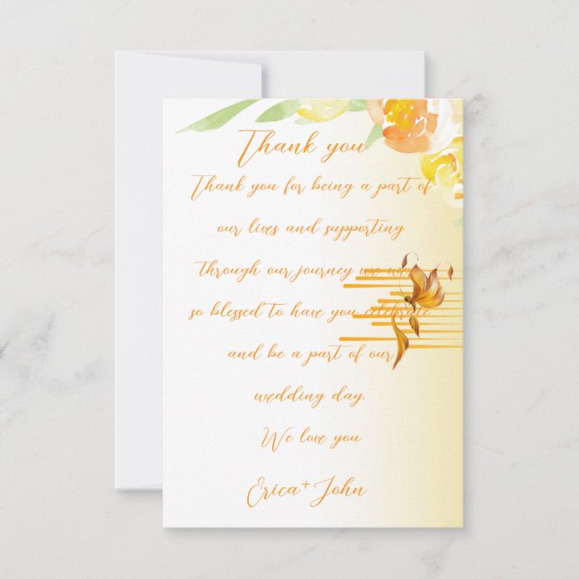 Cartões de Agradecimento Personalizados (Frente)