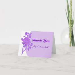 Cartões de Agradecimento Personalizados Flor Roxa