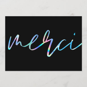 Cartões de agradecimento personalizados holográf