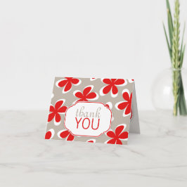 Cartões de Agradecimento Personalizados Retro Flor