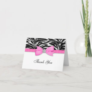 Cartões de Agradecimento Pink Zebra