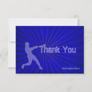 Cartões de agradecimento PixDezines Baseball, Flat