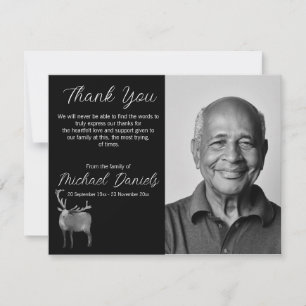 Cartões de agradecimento por funeral de cervo com