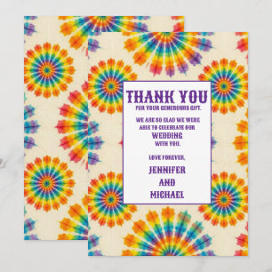 Cartões de Agradecimento Psychedelic Tie Dye