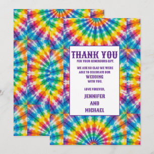 Cartões de Agradecimento Psychedelic Tie Dye