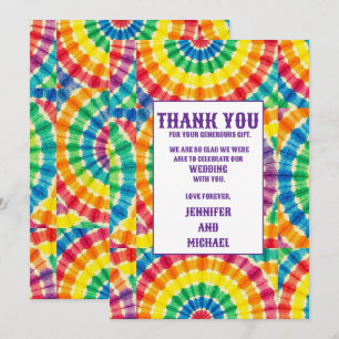 Cartões de Agradecimento Psychedelic Tie Dye