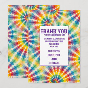 Cartões de Agradecimento Psychedelic Tie Dye