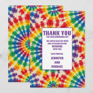 Cartões de Agradecimento Psychedelic Tie Dye