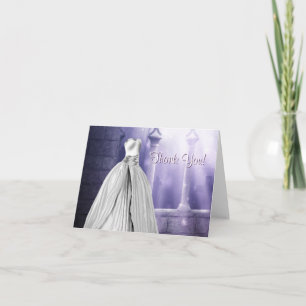 Cartões de Agradecimento Quinceanera Roxo Lavanda
