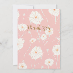 Cartões de Agradecimento Rosa Dandelion Puff