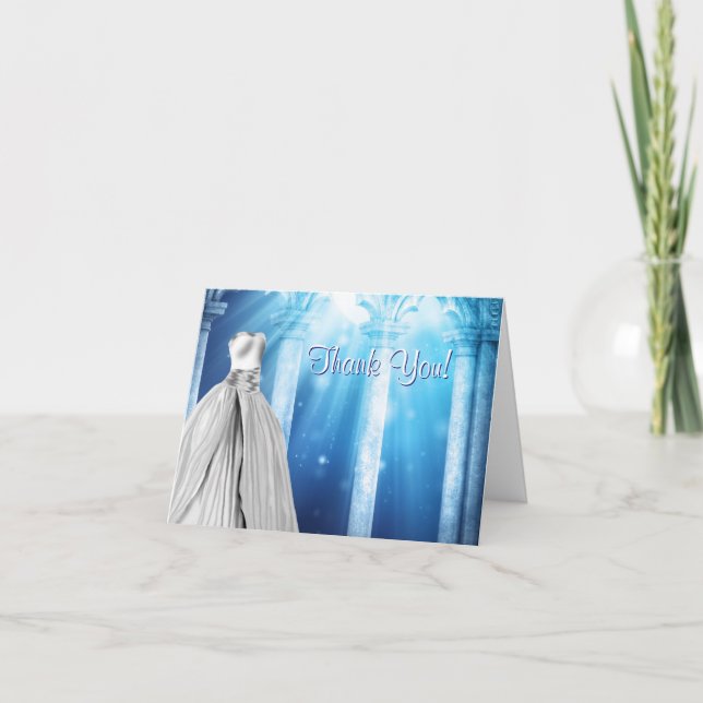 Cartões de agradecimento Royal Navy Blue Dress (Frente)
