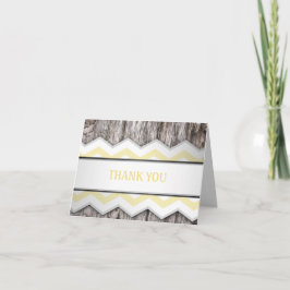 Cartões de Agradecimento Rústicos com Chevron Amar