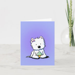 Cartões de Agradecimento Westie Cupcake