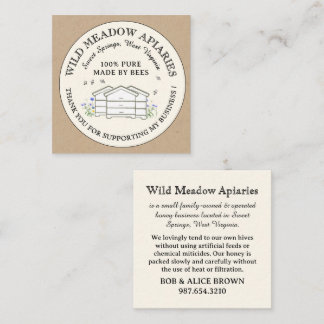 Cartões de agradecimentos 2,5" x 2,5" Colmeias par