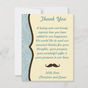 cartões de agradecimentos 4x5 FLAT I Mustache você