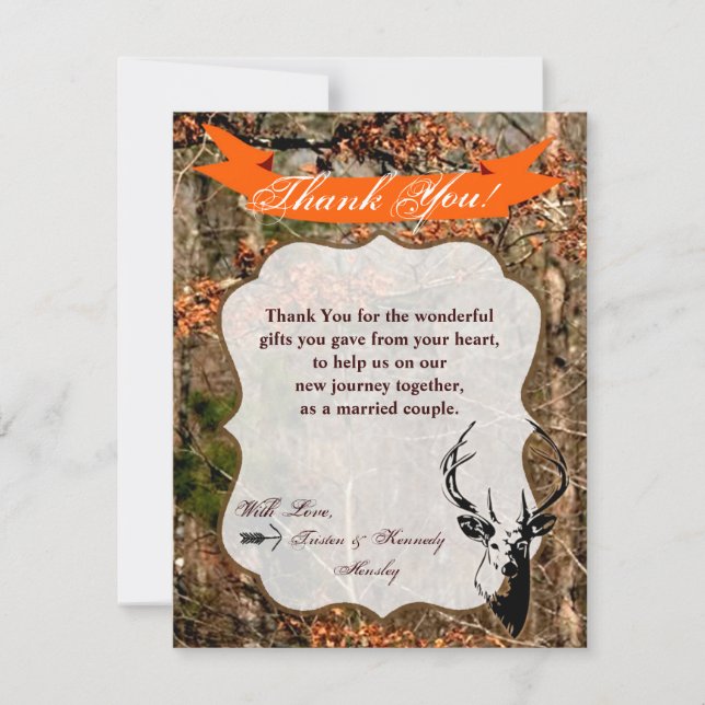 cartões de agradecimentos 4x5 LISOS que caçam a (Frente)