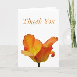 Cartões de agradecimentos alaranjados da tulipa