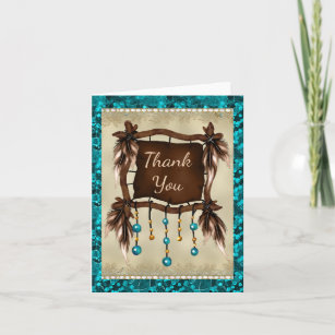 Cartões de agradecimentos Americano Nativo